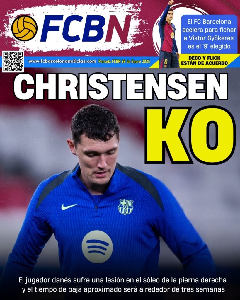 Portada de FCBN 28/01/2025: CHRISTENSEN KO