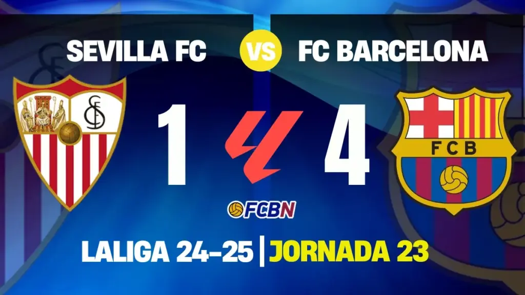 El FC Barcelona golea al Sevilla (1-4) y vuelve a depender de sí mismo para ganar LaLiga