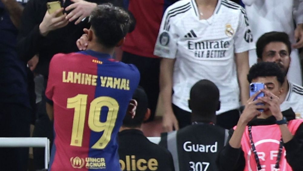 Lamine Yamal celebra su gol al Real Madrid