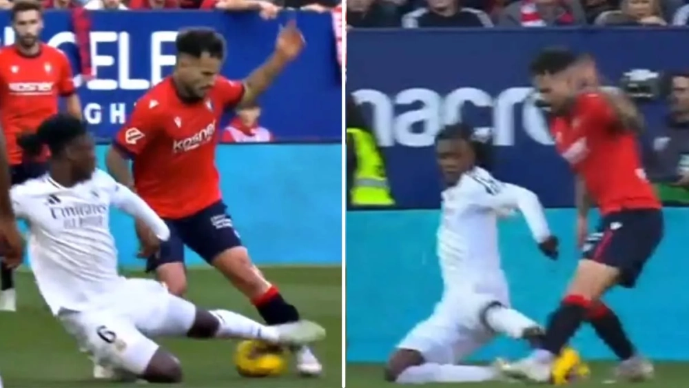 Roja perdonada a Camavinga en el Osasuna-Real Madrid (1-1) Roja perdonada a Camavinga en el Osasuna-Real Madrid (1-1)