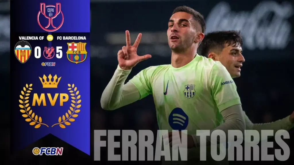 ¡Ferran Torres, desatado! ‘Hat-trick’ para liderar la ‘manita’ al Valencia