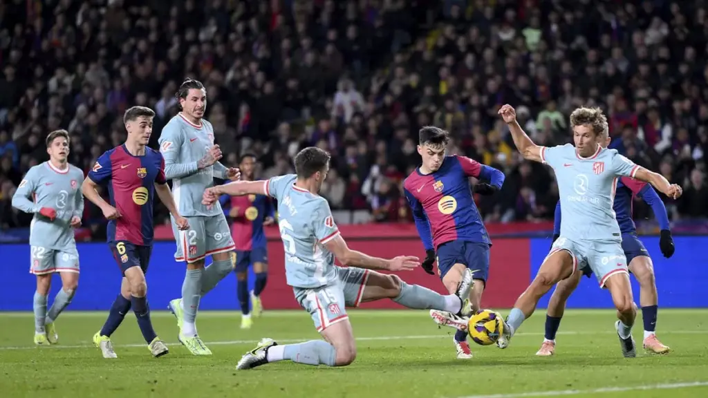 Pedri igualó su tope goleador de la 2023/24 ante el Atlético de Madrid