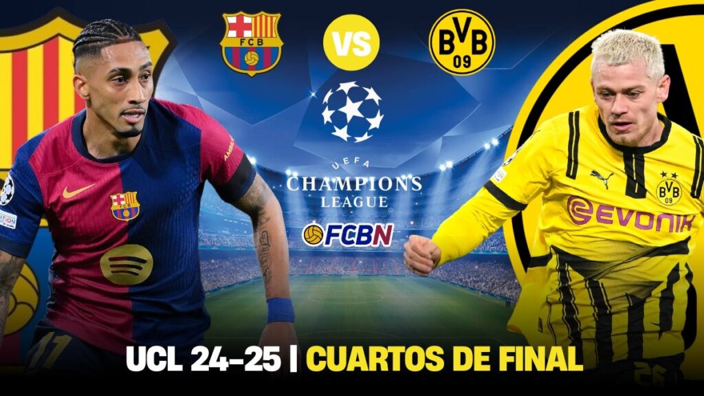 Barça y Dortmund se enfrentan nuevamente en los cuartos de final de la Champions League