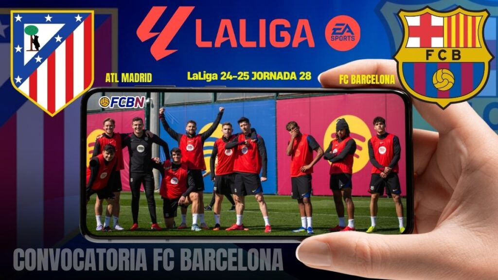 Convocatoria del FC Barcelona contra el Atlético de Madrid – LaLiga 2024/25