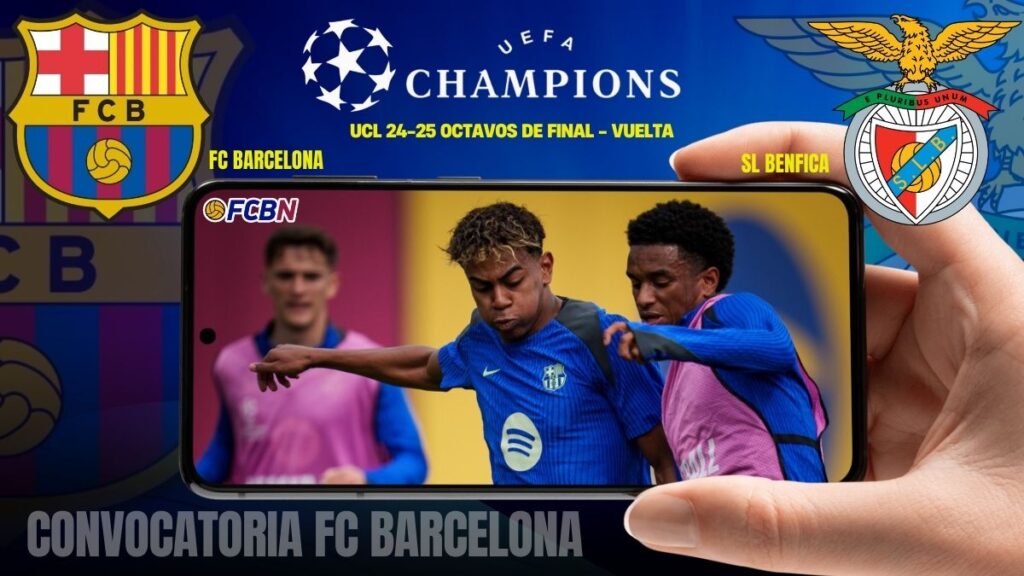 Convocatoria del FC Barcelona contra el Benfica – Champions League 2024/25