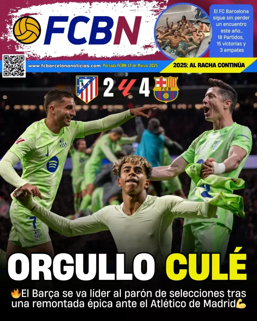 Portada FCBN 17/03/2025: ORGULLO CULÉ