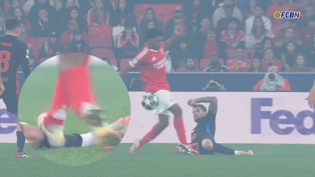 ¿Dónde está el VAR? Los árbitros perdonan la roja a Barreiro en el Benfica-Barça