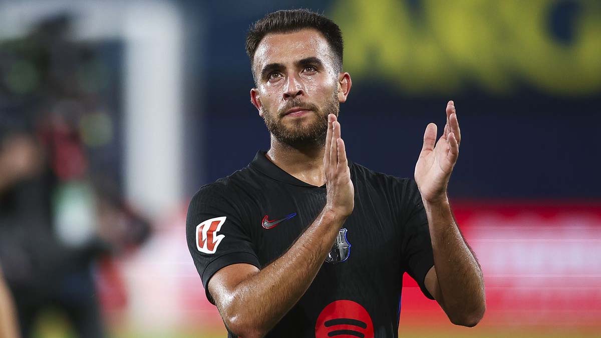 Eric García, en un partido con el Barça