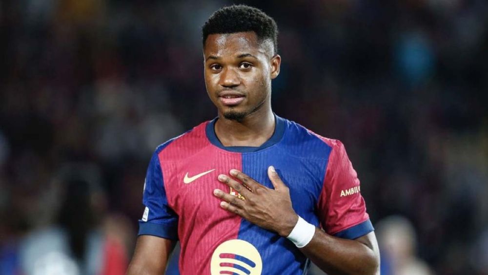 Ansu Fati, en un partido con el Barça