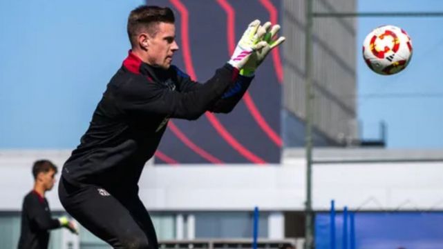 Marc André ter Stegen en un entrenamiento con el FC Barcelona