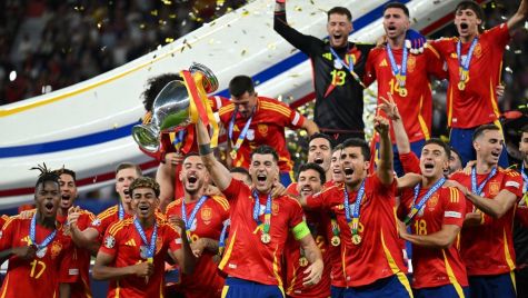 La selección de España tras convertirse campeón de la Eurocopa 2024 en Alemania