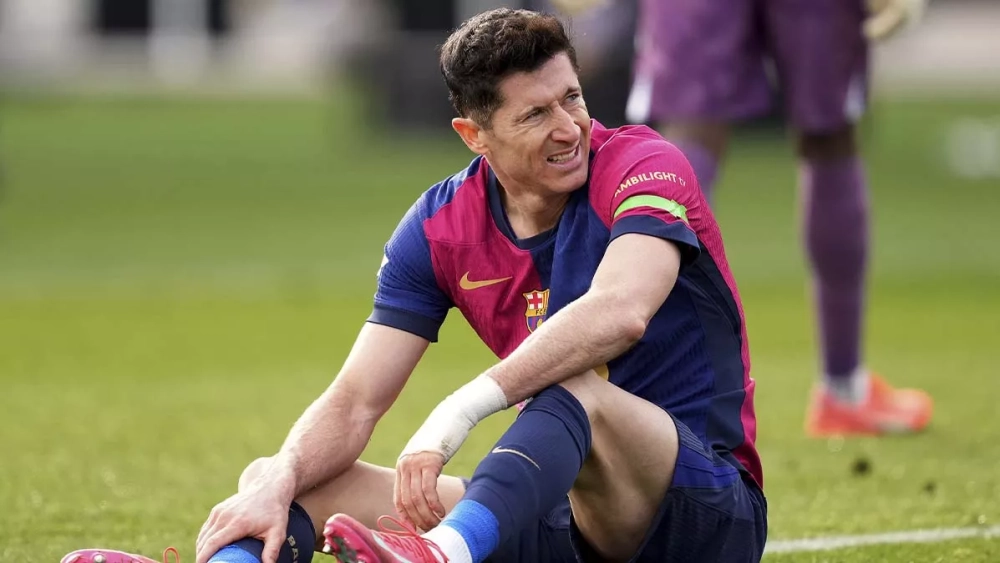 Robert Lewandowski durante el Barça-Alavés (1-0)