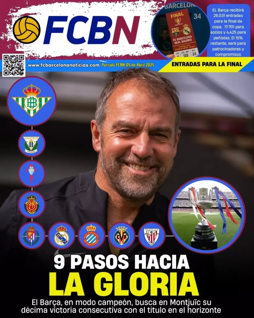 Portada FCBN 04/04/2025: 9 PASOS HACIA LA GLORIA