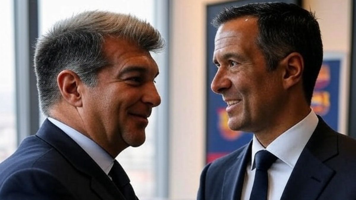 Joan Laporta y Jorge Mendes, cumbre para tratar el futuro de Lamine Yamal y Ansu Fati en el Barcelona Joan Laporta y Jorge Mendes, cumbre para tratar el futuro de Lamine Yamal y Ansu Fati en el Barcelona