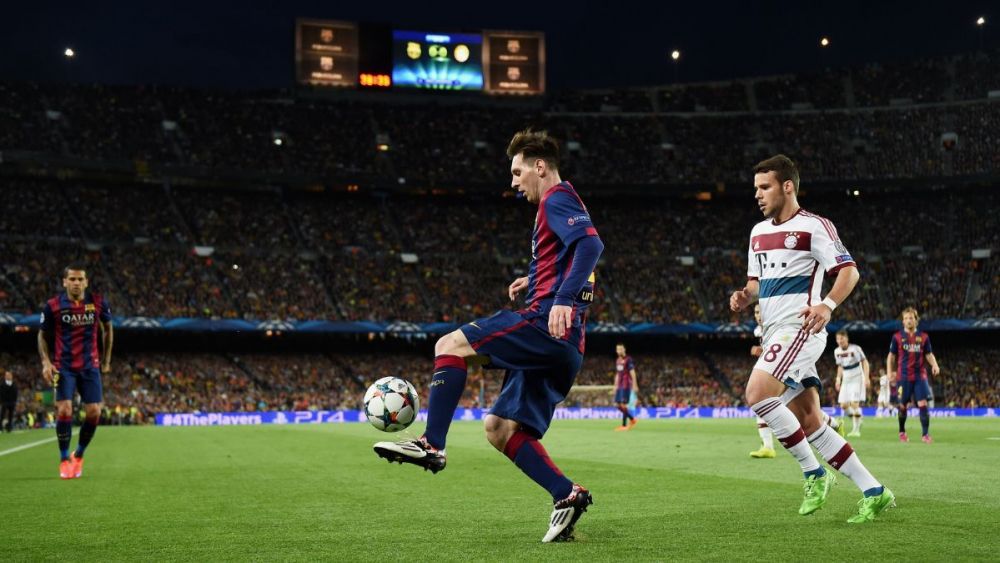 Leo Messi en el duelo entre el FC Barcelona y el Bayern Múnich (3-0) en la Champions League 2015