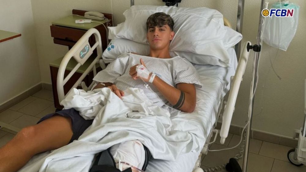 Marc Bernal tras su operación de rotura del ligamento cruzado anterior de la rodilla izquierda Marc Bernal tras su operación de rotura del ligamento cruzado anterior de la rodilla izquierda