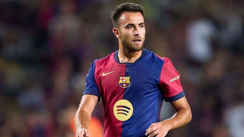 Eric García en un partido con el Barça