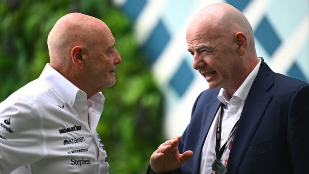 Gianni Infantino en el Gran Premio de Miami en la Fórmula 1