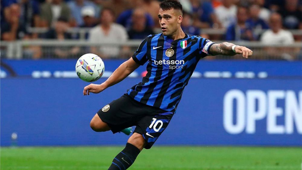 Lautaro Martínez en un partido con el Inter de Milán