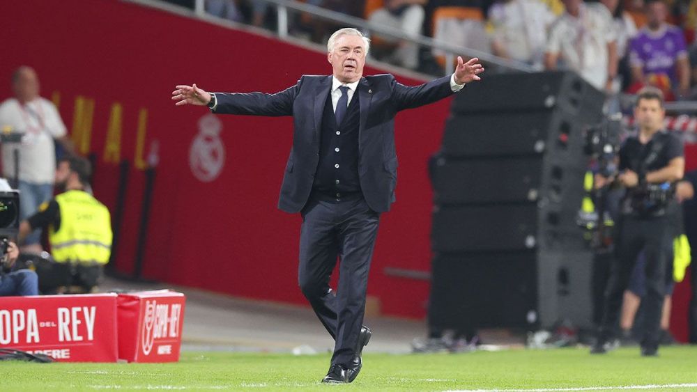Carlo Ancelotti, durante la final de la Copa del Rey 2025