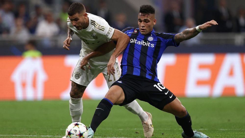 Lautaro Martínez con el Inter de Milán en la derrota de los 'nerazzurri' ante el Bayern Múnich en 2022