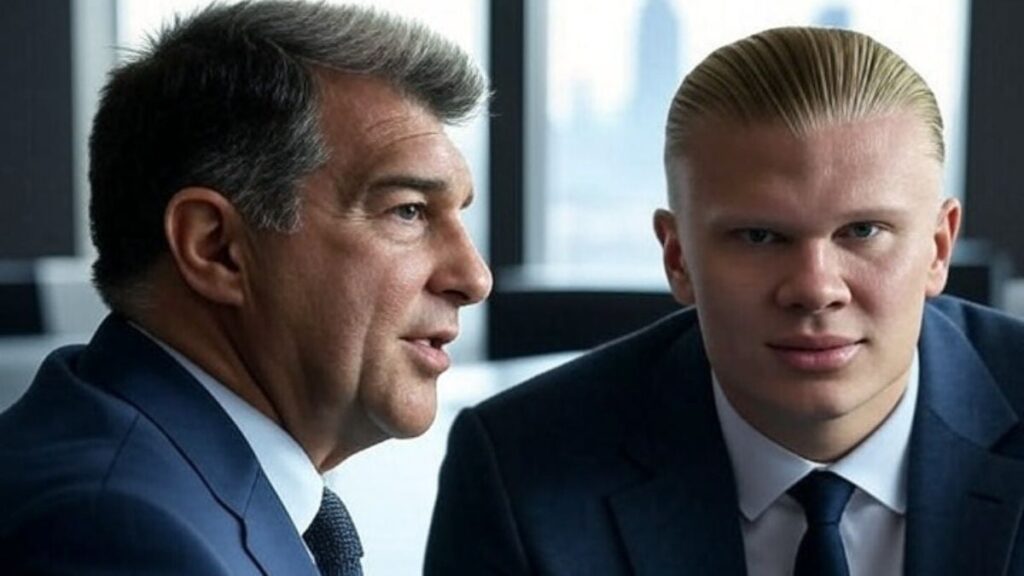 Joan Laporta sueña en grande: el Barça iría a por Haaland en 2026