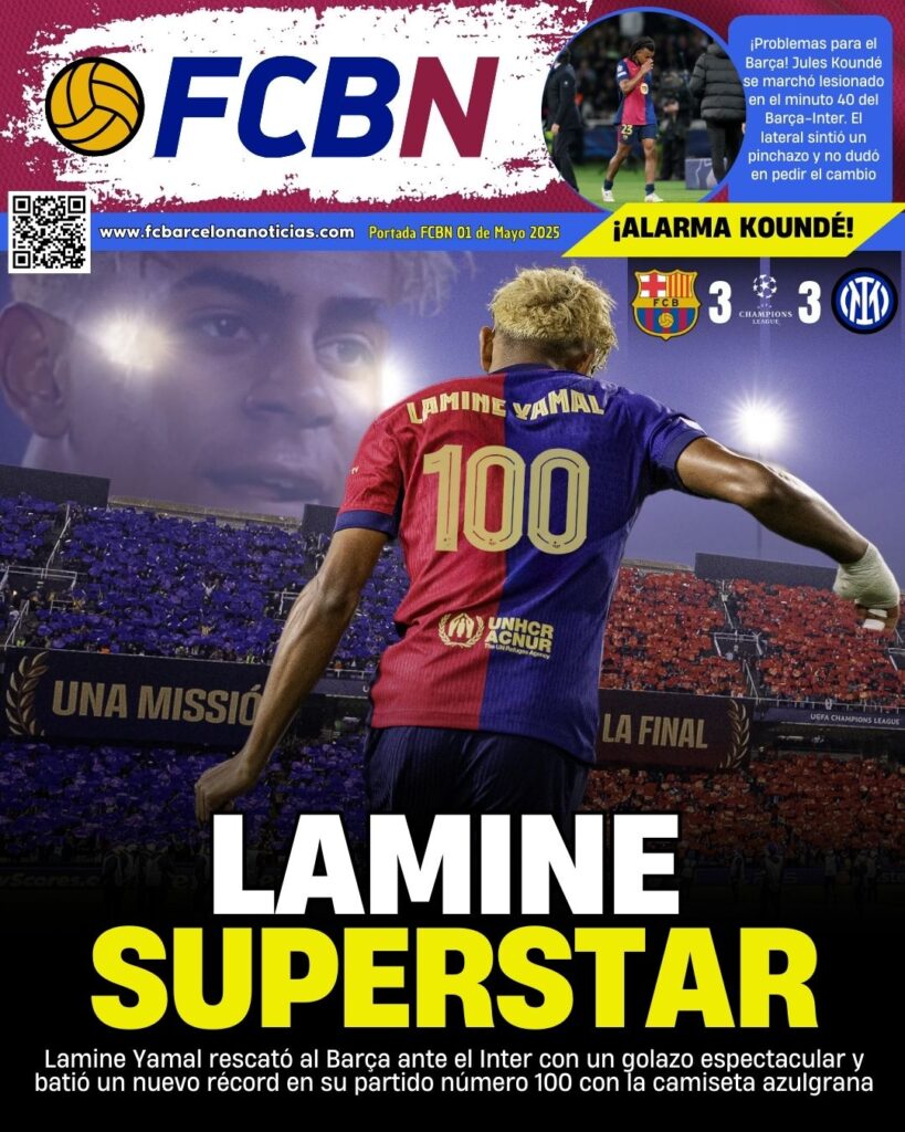 Portada FCBN 01/05/2025:  LAMINE SUPERSTAR