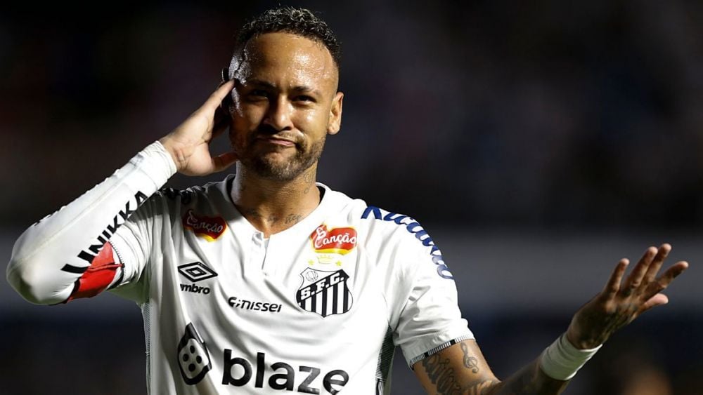 Neymar Jr. tras su gol en el duelo entre el Santos y el Bragantino en el Campeonato Paulista 2025 Neymar Jr. tras su gol en el duelo entre el Santos y el Bragantino en el Campeonato Paulista 2025