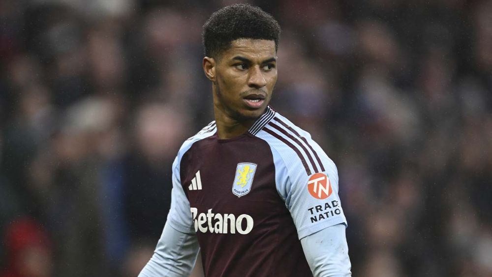 Marcus Rashford, en un partido con el Aston Villa