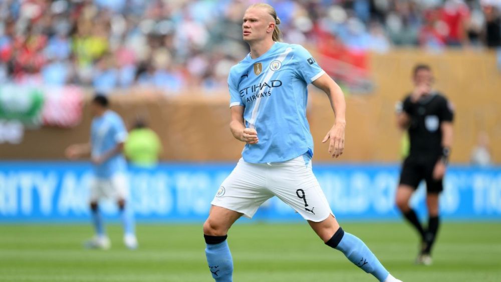 Erling Haaland en el duelo entre el Manchester City y el Wydad en el Mundial de Clubes 2025