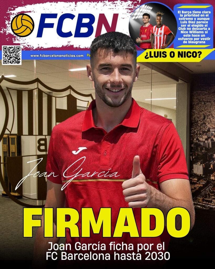 Portada FCBN 11/06/2025: Joan García: FIRMADO