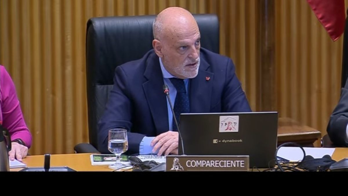 Javier Tebas en su comparecencia ante la Comisión de Educación, Formación Profesional y Deportes del Congreso de los Diputados