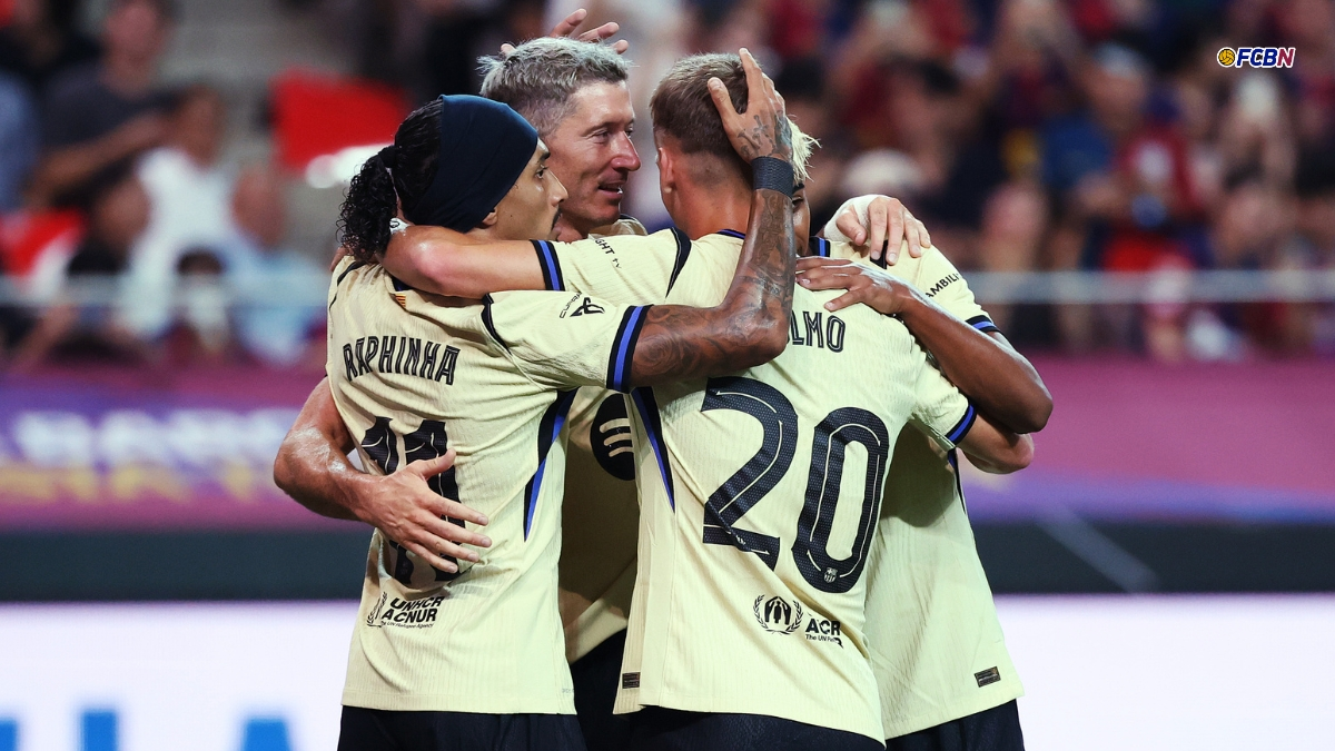 Robert Lewandowski celebrando su anotación en el duelo ante el FC Seoul