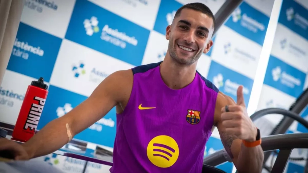 Ferran Torres en la vuelta a los entrenamientos del FC Barcelona   pretemporada 202526