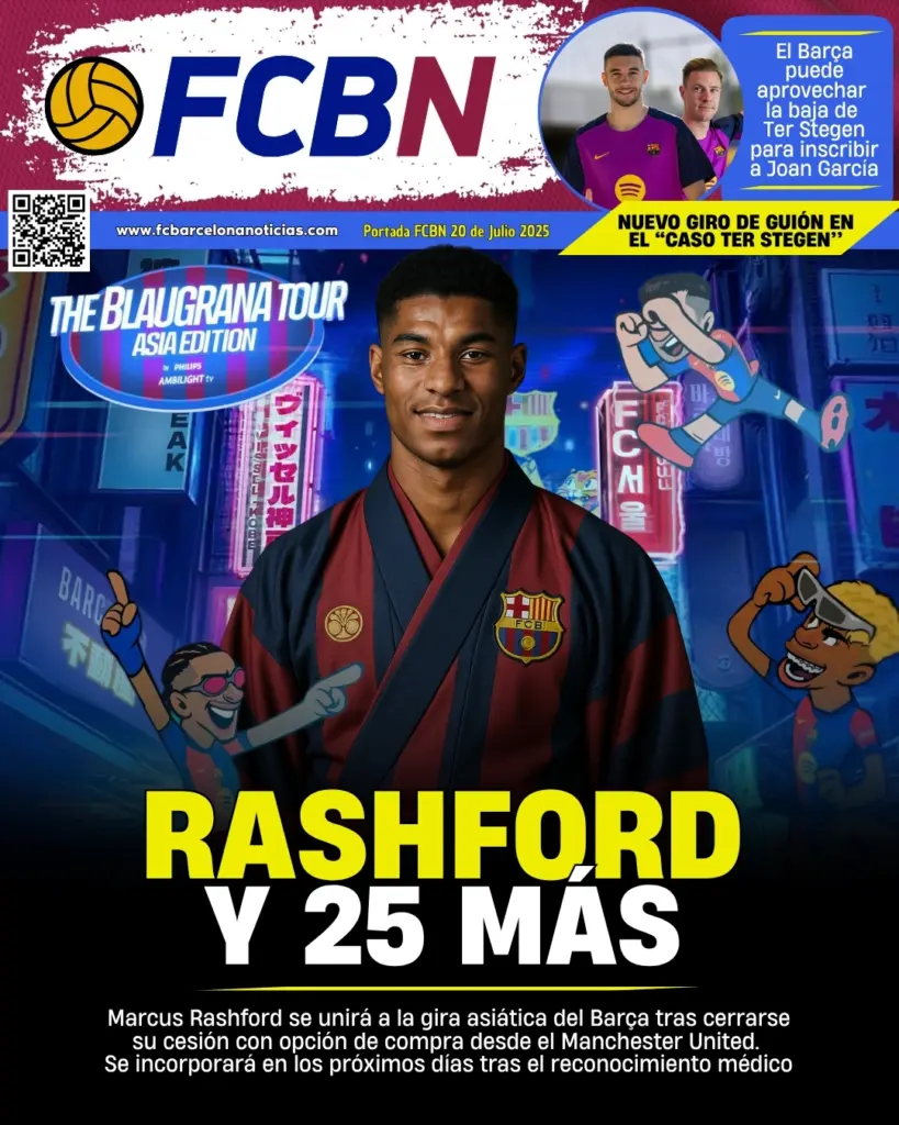 Portada FCBN 20/07/2025: RASHFORD Y 25 MÁS