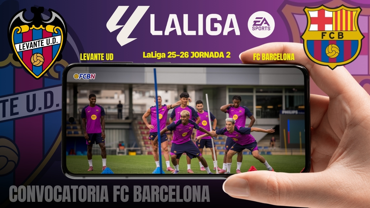 Convocatoria del FC Barcelona contra el Levante – LaLiga 2025/26 – Jornada 2