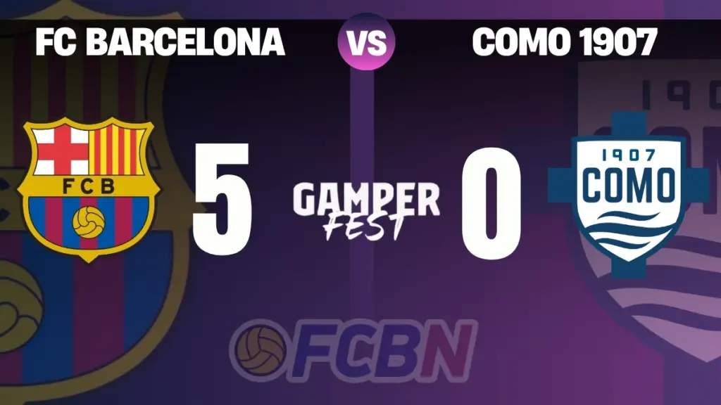 FC Barcelona 5-0 Como 1907: ‘manita’ y fiesta total culé en el Gamper