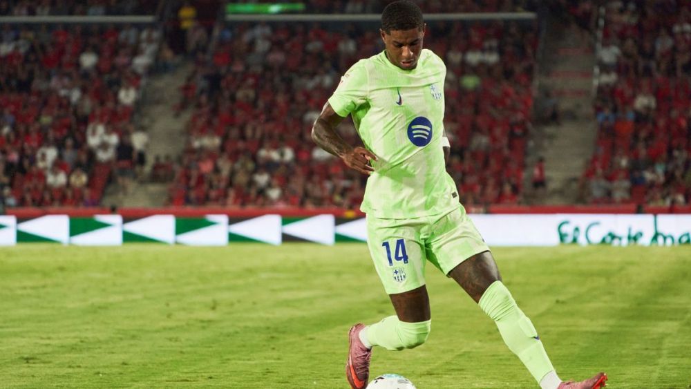 Marcus Rashford en su debut oficial como jugador del FC Barcelona