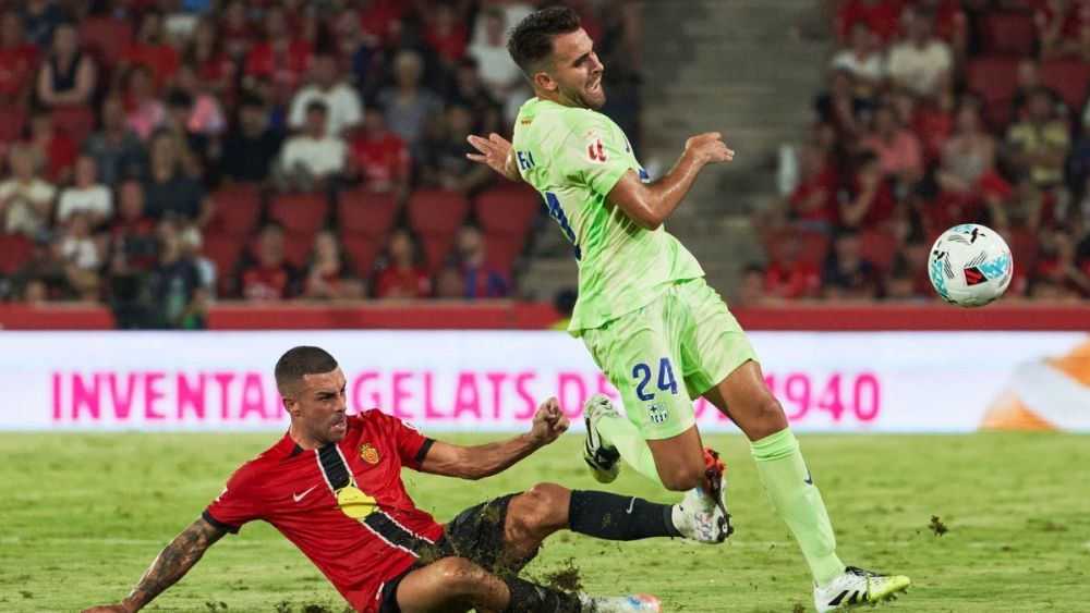 Eric García en el duelo entre el FC Barcelona y el RCD Mallorca en la J1 de LaLiga 2025/26