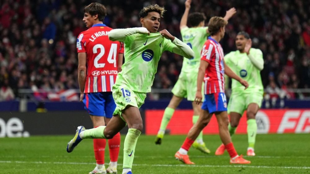 Lamine Yamal tras convertir un gol en la victoria 2-4 en LaLiga EA Sports&nbsp;contra el Atlético de Madrid