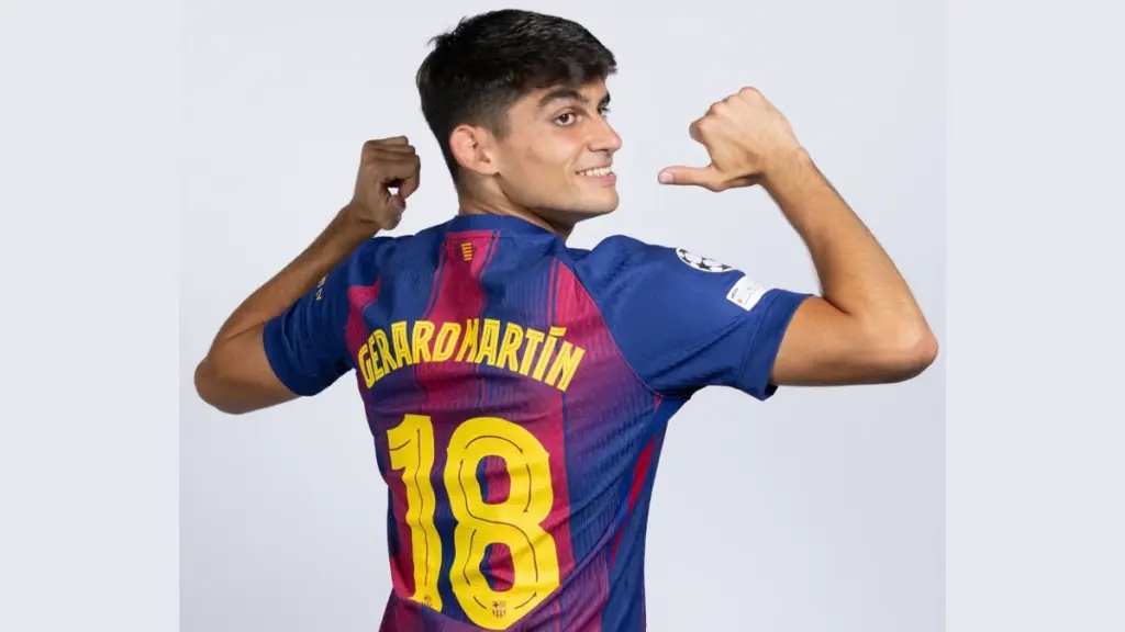 Dorsal y futuro resuelto: Gerard Martín estrenará el ’18’ contra el Rayo