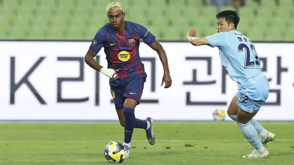 Lamine Yamal desata su magia contra el Daegu pese a no anotar