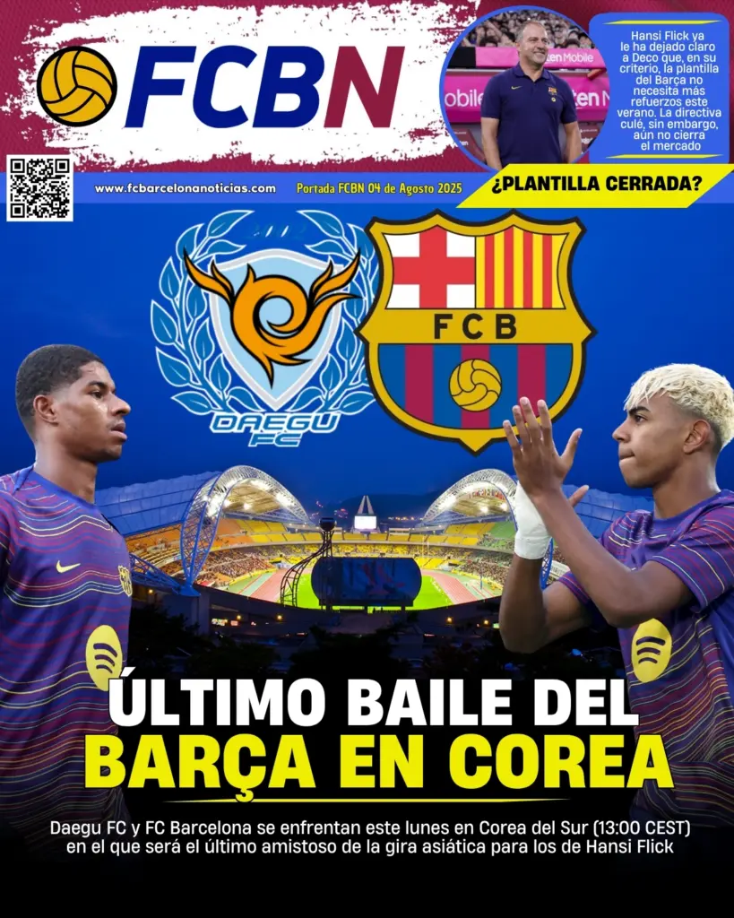 Portada FCBN 04/08/2025: ÚLTIMO BAILE DEL BARÇA EN COREA