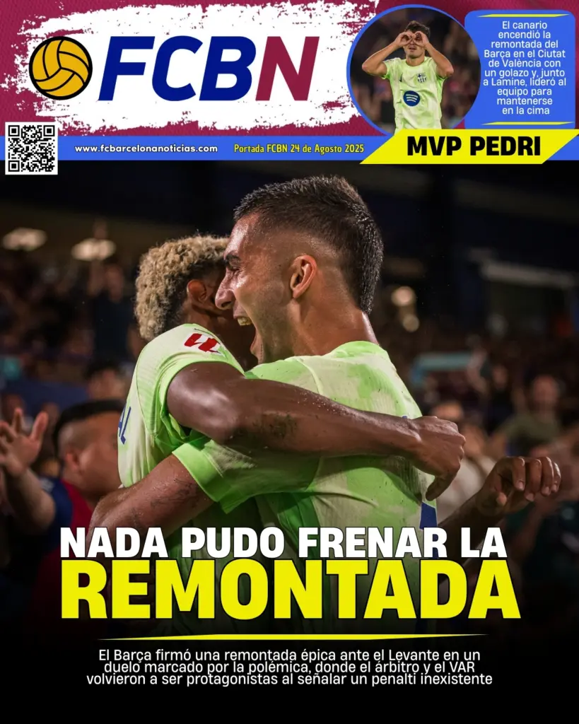 Portada FCBN 24/08/2025:  NADA PUDO FRENAR LA REMONTADA