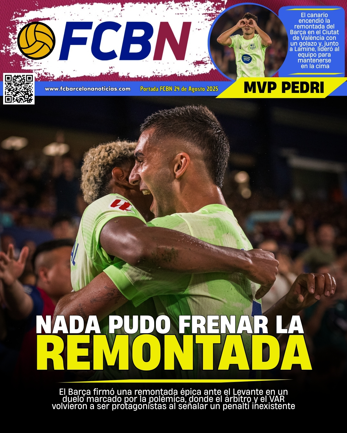 Portada FCBN 24/08/2025:  NADA PUDO FRENAR LA REMONTADA