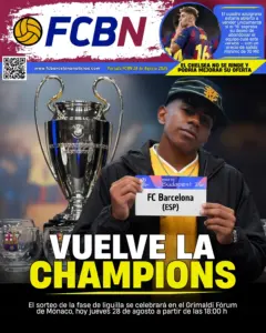 Portada FCBN 28/08/2025: ¡VUELVE LA CHAMPIONS!