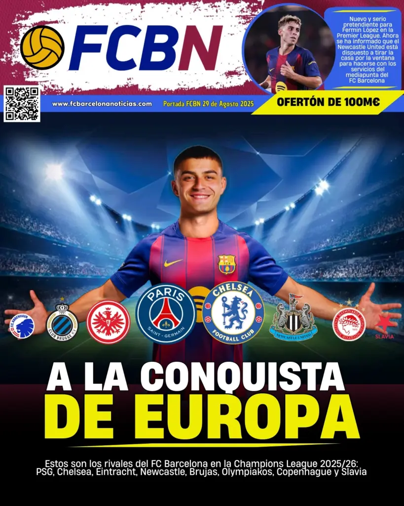 Portada FCBN 29/08/2025:  A LA CONQUISTA DE EUROPA