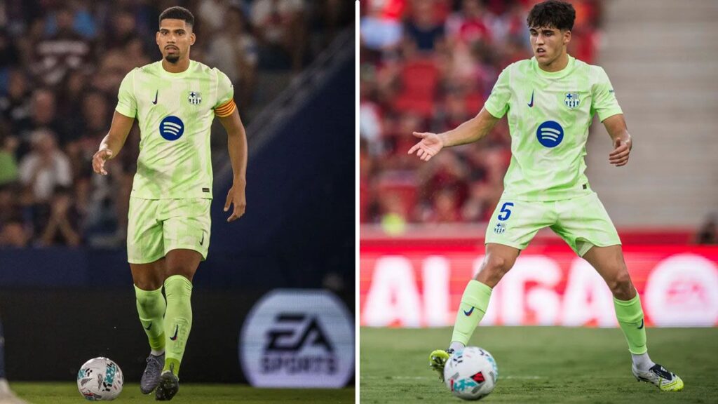 Toque de atención de Flick a sus centrales: Araujo y Cubarsí, suplentes contra el Rayo