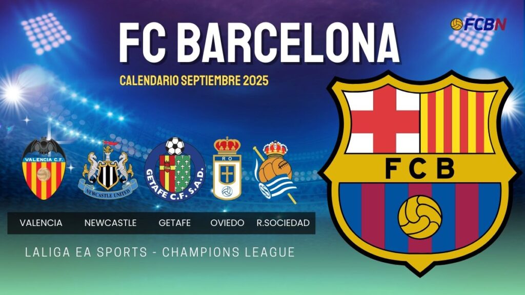 FC Barcelona: Partidos, horarios y rivales en septiembre de 2025