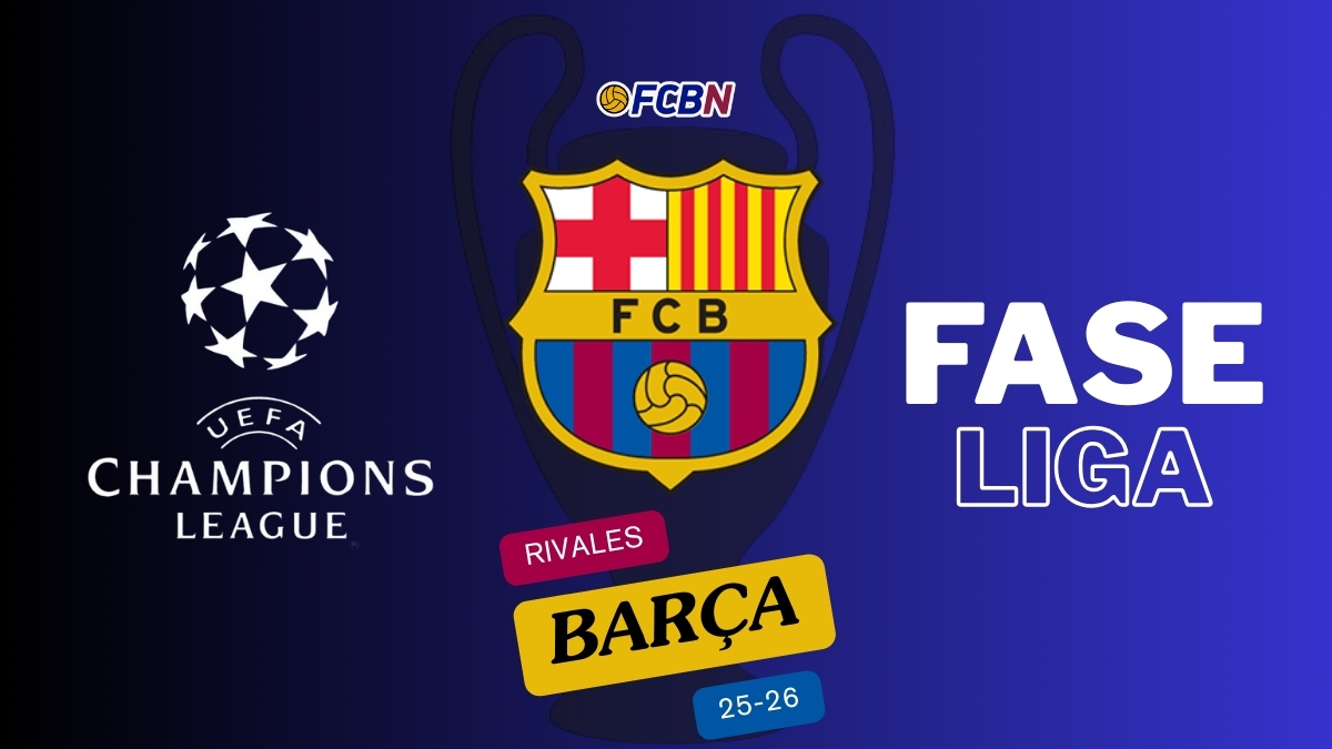 Los 8 rivales del FC Barcelona en la fase liga de la Champions League 2025/26